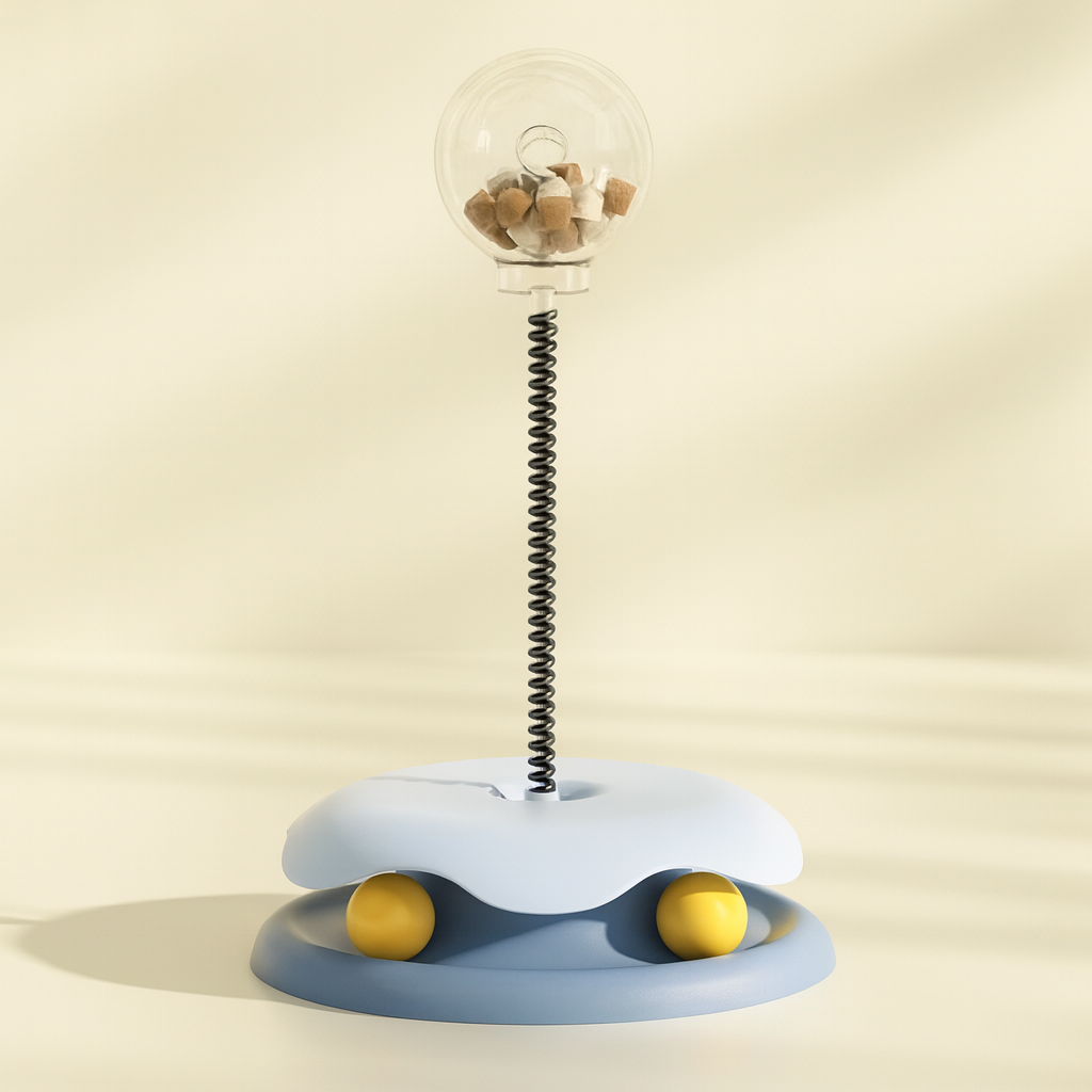 Interactive Leaking Food Toy Cat Slow Feeder Dispenser