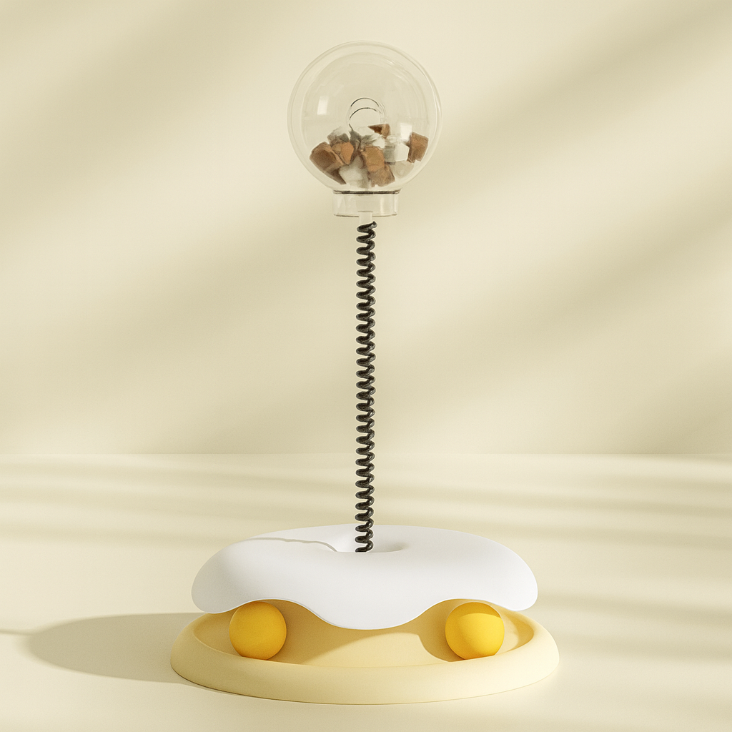 Interactive Leaking Food Toy Cat Slow Feeder Dispenser