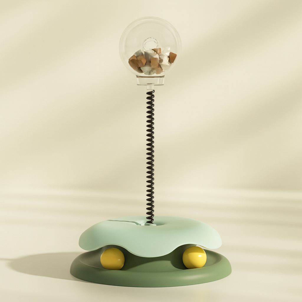 Interactive Leaking Food Toy Cat Slow Feeder Dispenser