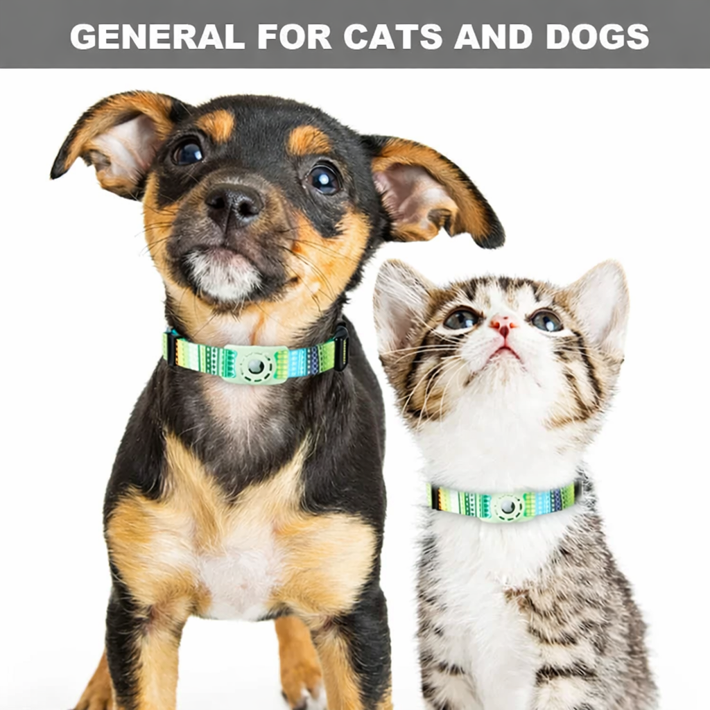 AirTag pet collar suitable for both dogs and cats with adjustable fit